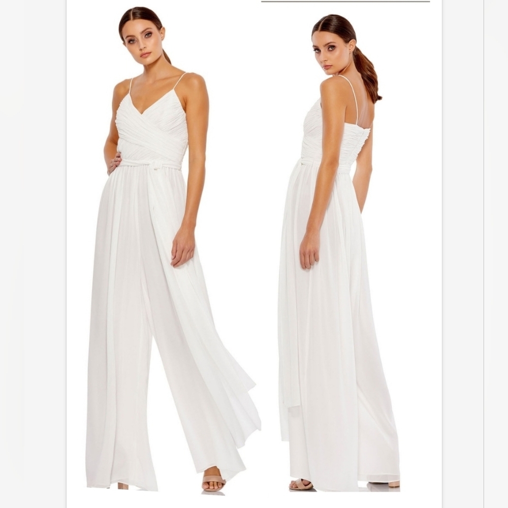 Ieena for Mac Duggal 70100 Spaghetti Strap Jumpsuit SZ L NWT